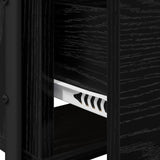 Dressing Table with Drawer with Shelf Black Oak Engineered Wood