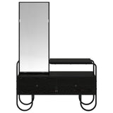 Dressing Table with Drawer with Shelf Black Oak Engineered Wood