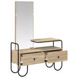 Dressing Table with Drawer Sonoma Oak Engineered Wood - Top-Down View