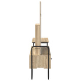 Dressing Table with Drawer Sonoma Oak Engineered Wood - Rear View