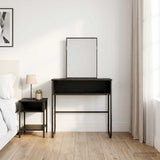 Dressing Table Black Oak 81 x 40 x 131 cm Engineered Wood