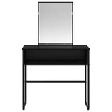 Dressing Table Black Oak 81 x 40 x 131 cm Engineered Wood - Top-Down View