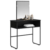 Dressing Table Black Oak 81 x 40 x 131 cm Engineered Wood - Side View