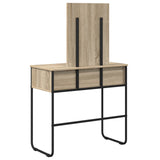 Dressing Table Sonoma Oak 81 x 40 x 131 cm Engineered Wood - Rear View