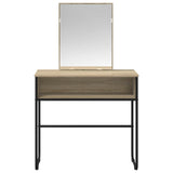 Dressing Table Sonoma Oak 81 x 40 x 131 cm Engineered Wood - Top-Down View