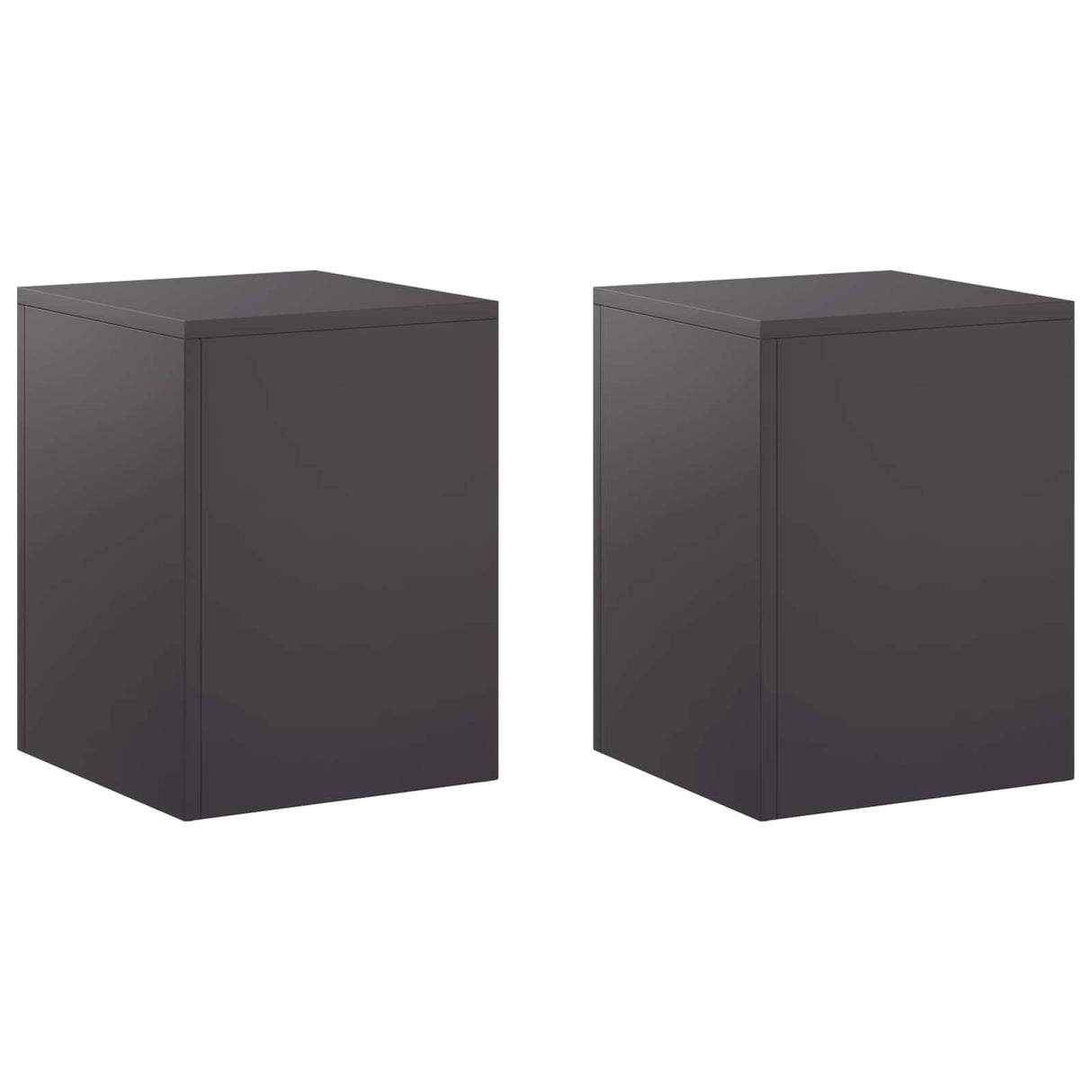 Plant Stand 2 pcs Black 30 x 30 x 40 cm Steel
