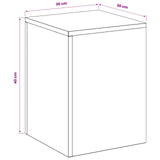 Plant Stand 2 pcs Black 30 x 30 x 40 cm Steel - Low Angle