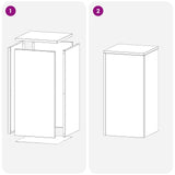 Plant Stand 2 pcs Black 30 x 30 x 60 cm Steel