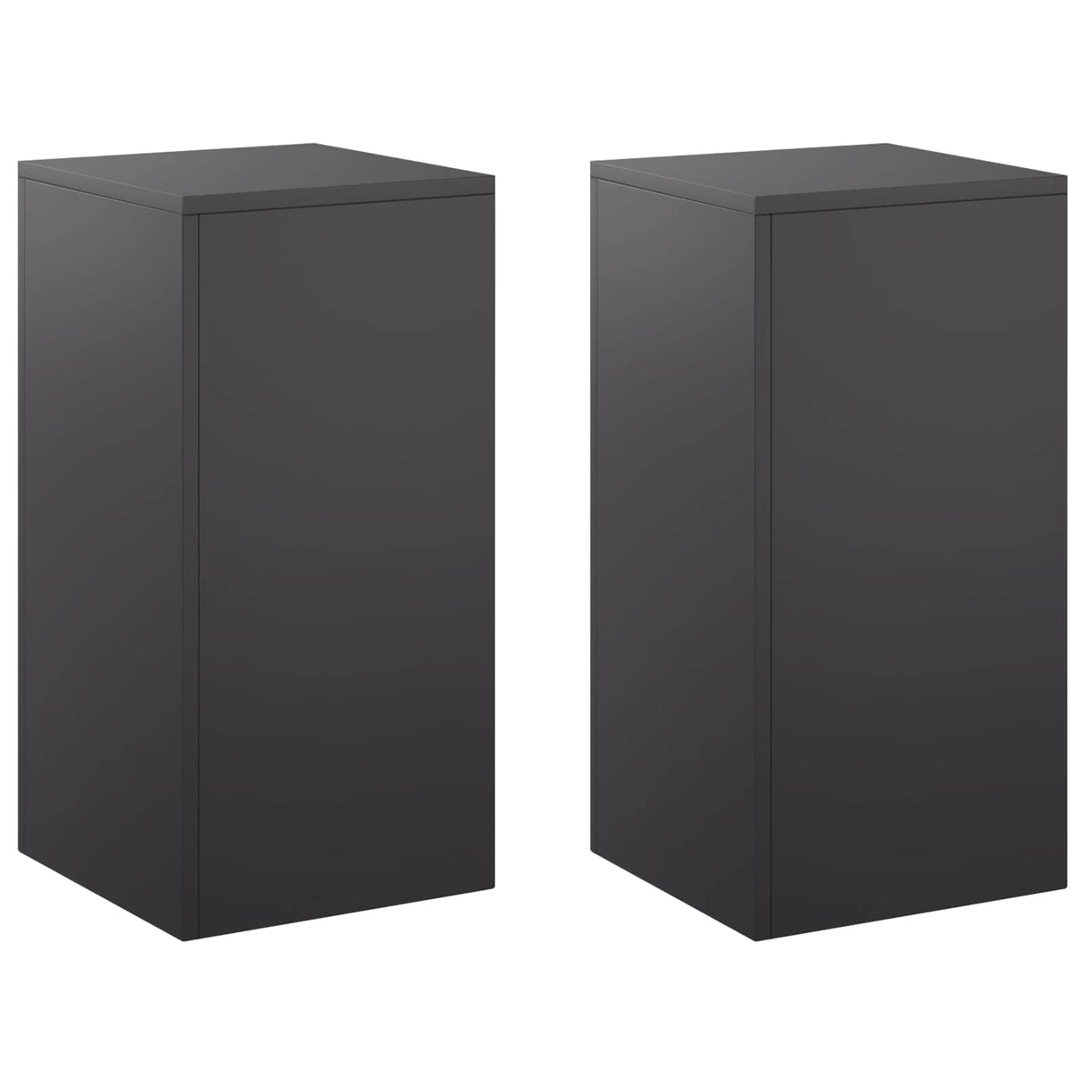 Plant Stand 2 pcs Black 30 x 30 x 60 cm Steel