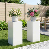 Plant Stand 2 pcs White 30 x 30 x 60 cm Steel