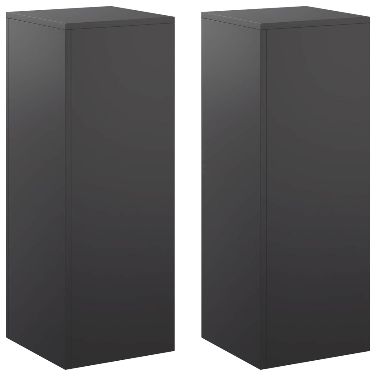 Plant Stand 2 pcs Black 30 x 30 x 80 cm Steel