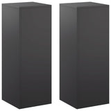 Plant Stand 2 pcs Black 30 x 30 x 80 cm Steel