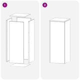 Plant Stand 2 pcs White 30 x 30 x 80 cm Steel