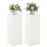 Plant Stand 2 pcs White 30 x 30 x 80 cm Steel - Side View
