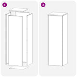 Plant Stand 2 pcs Black 30 x 30 x 100 cm Steel