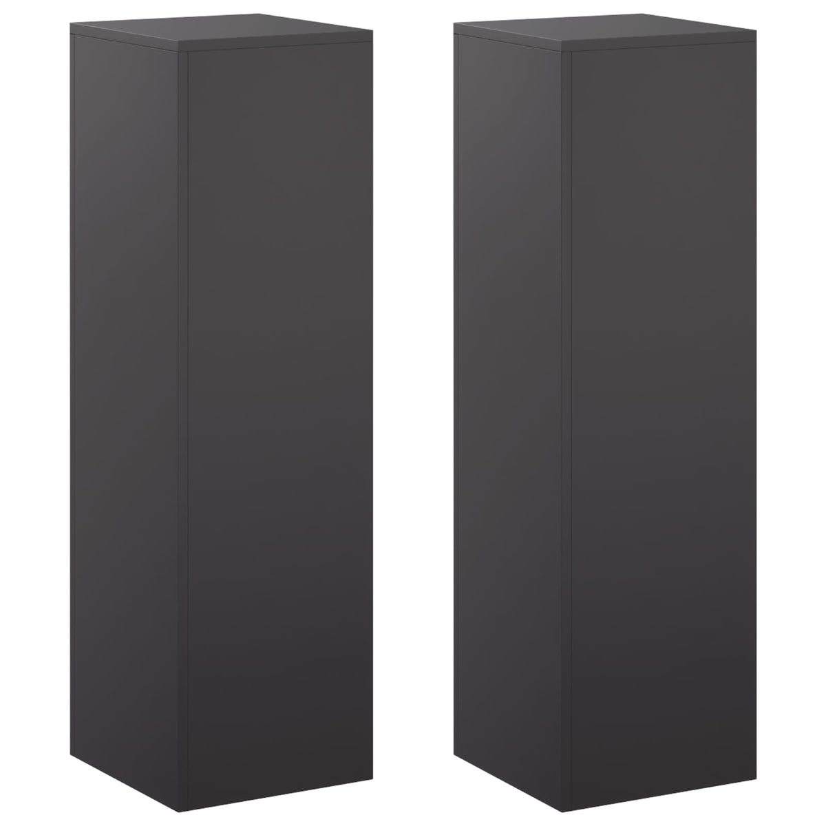 Plant Stand 2 pcs Black 30 x 30 x 100 cm Steel