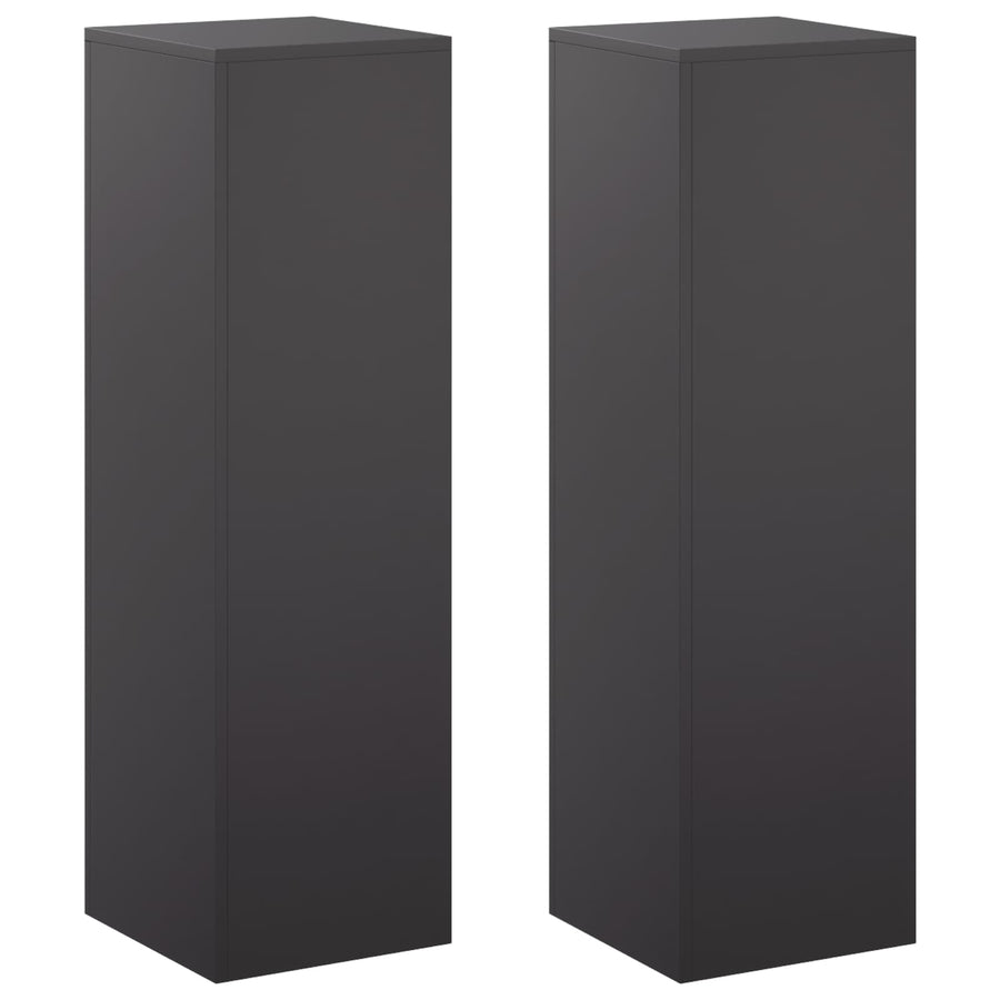 Plant Stand 2 pcs Black 30 x 30 x 100 cm Steel, image 2