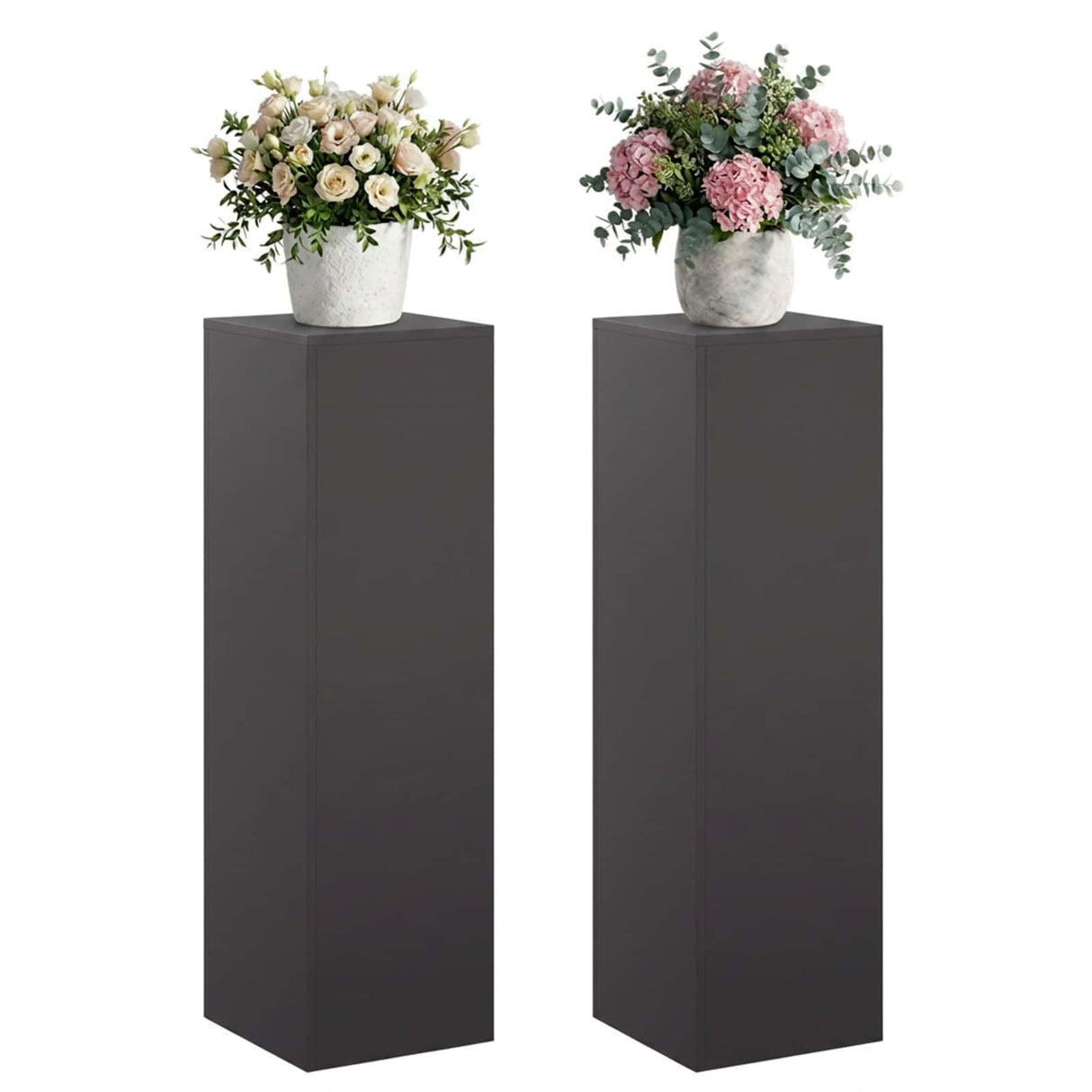 Plant Stand 2 pcs Black 30 x 30 x 100 cm Steel