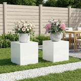 Plant Stand 2 pcs White 40 x 40 x 40 cm Steel