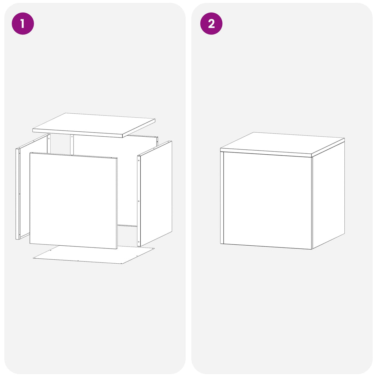 Plant Stand 2 pcs White 40 x 40 x 40 cm Steel