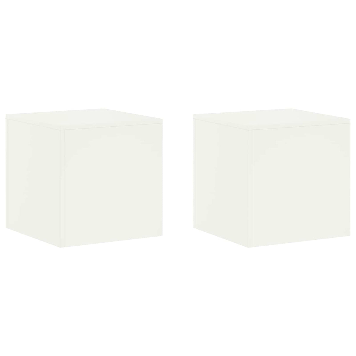 Plant Stand 2 pcs White 40 x 40 x 40 cm Steel