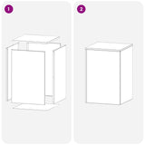 Plant Stand 2 pcs White 40 x 40 x 60 cm Steel - Close-Up Angle