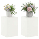 Plant Stand 2 pcs White 40 x 40 x 60 cm Steel - Side View