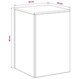 Plant Stand 2 pcs White 40 x 40 x 60 cm Steel - Low Angle