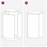 Plant Stand 2 pcs White 40 x 40 x 80 cm Steel - Close-Up Angle