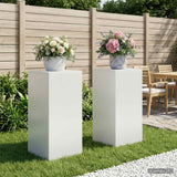 Plant Stand 2 pcs White 40 x 40 x 80 cm Steel