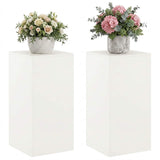 Plant Stand 2 pcs White 40 x 40 x 80 cm Steel