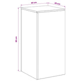 Plant Stand 2 pcs White 40 x 40 x 80 cm Steel - Low Angle
