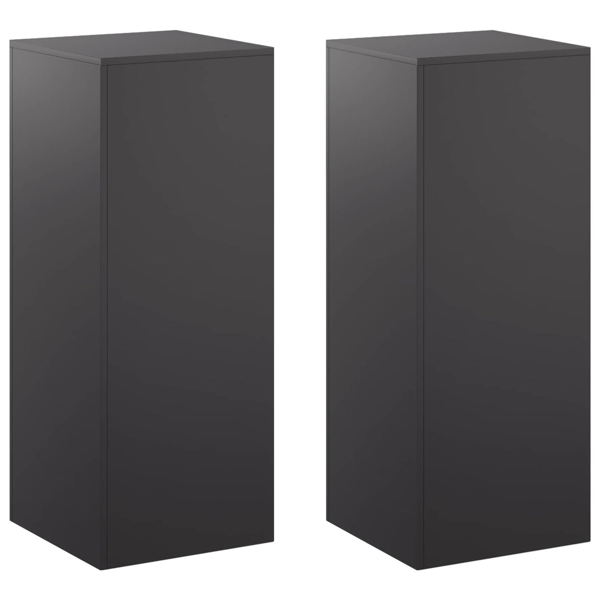 Plant Stand 2 pcs Black 40 x 40 x 100 cm Steel