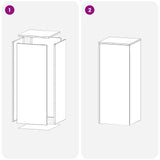 Plant Stand 2 pcs White 40 x 40 x 100 cm Steel