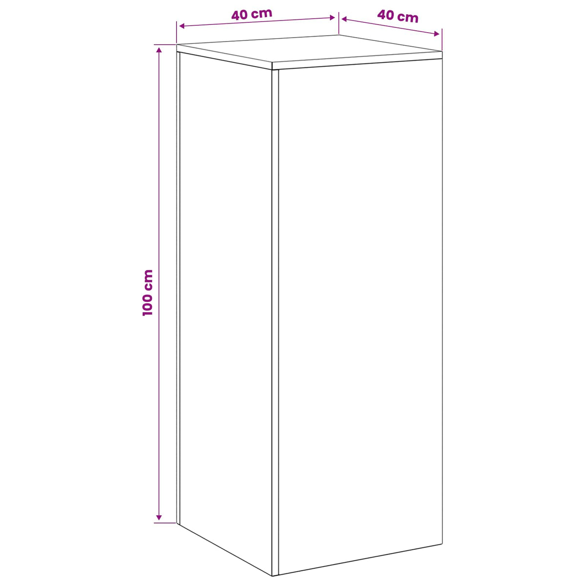 Plant Stand 2 pcs White 40 x 40 x 100 cm Steel