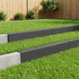 Garden Edging Cover 10 pcs 100 x 10 x 15 cm Steel Black