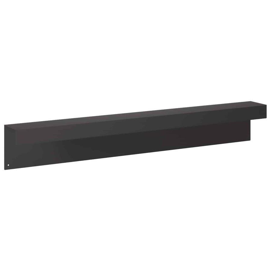 Garden Edging Cover 10 pcs 100 x 10 x 15 cm Steel Black