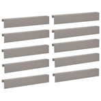 Garden Edging Cover 10 pcs 100 x 10 x 15 cm Weathering Steel