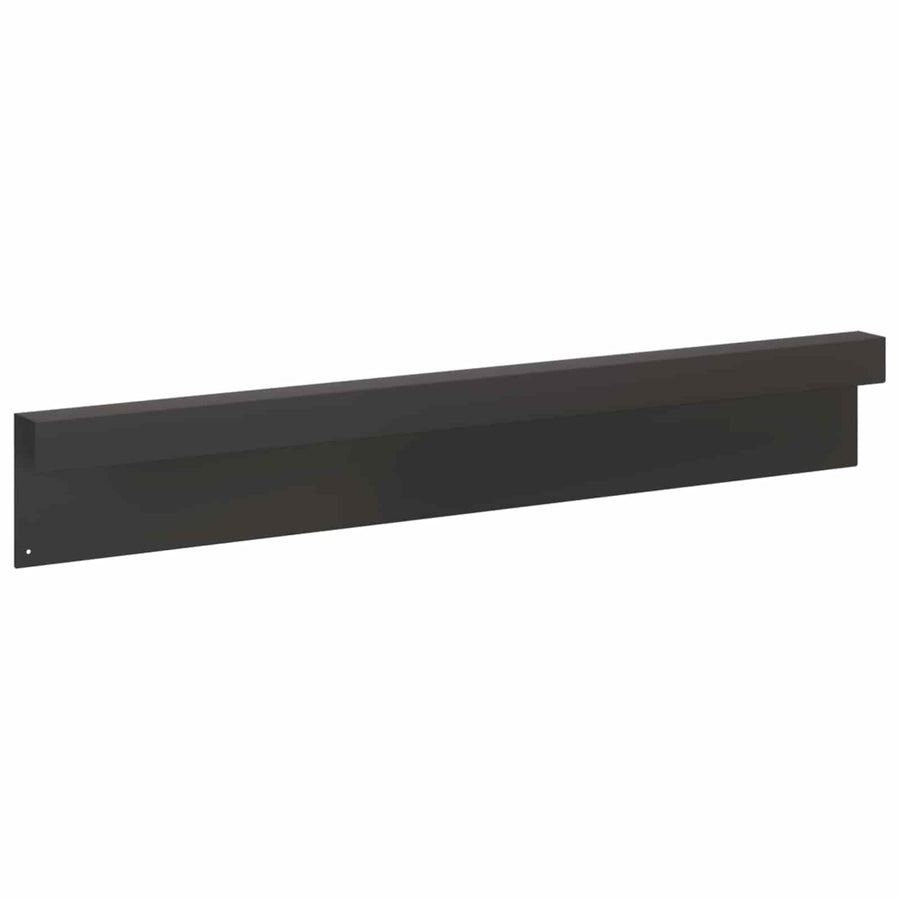 Garden Edging Cover 10 pcs 100 x 5 x 15 cm Steel Black