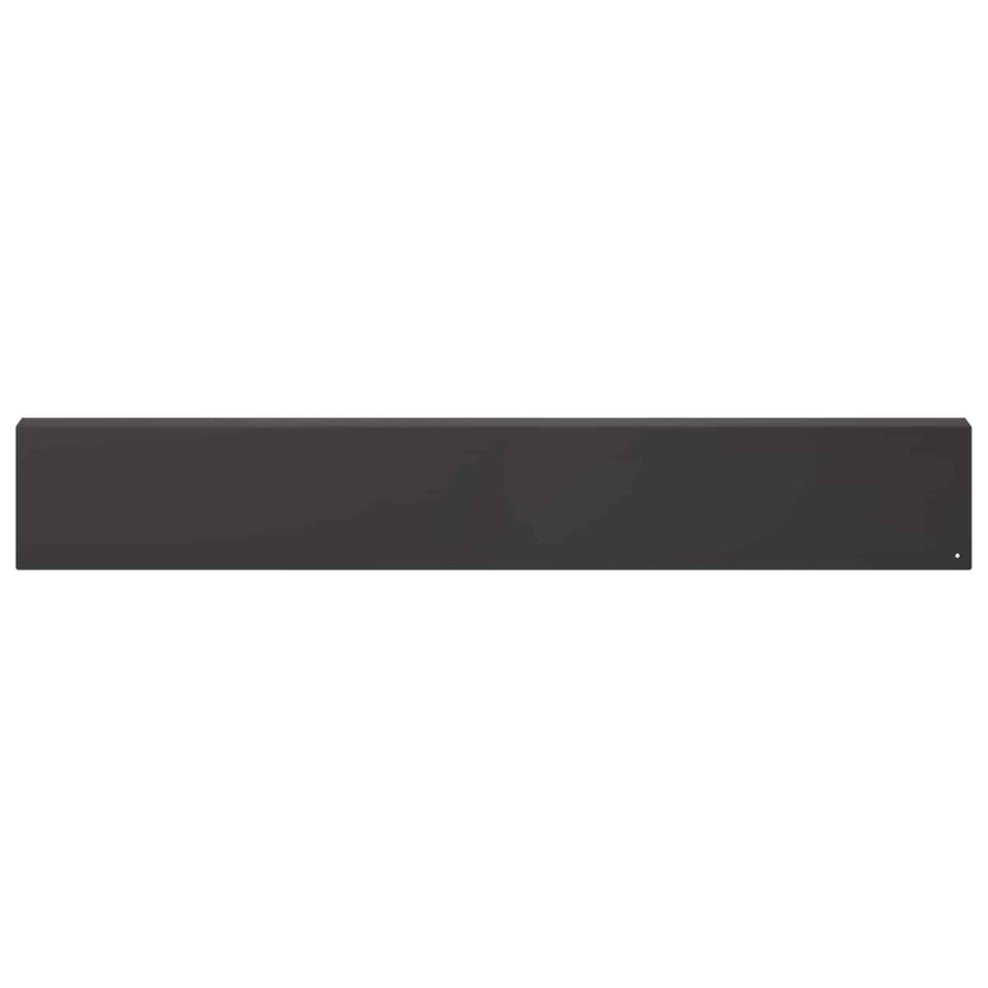Garden Edging Cover 10 pcs 100 x 6 x 15 cm Steel Black