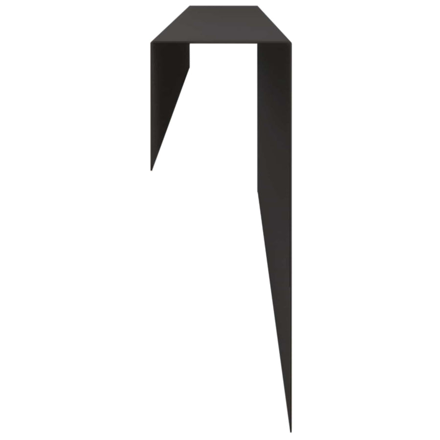 Garden Edging Cover 10 pcs 100 x 6 x 15 cm Steel Black