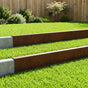 Garden Edging Cover 10 pcs 100 x 6 x 15 cm Weathering Steel