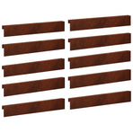 Garden Edging Cover 10 pcs 100 x 6 x 15 cm Weathering Steel