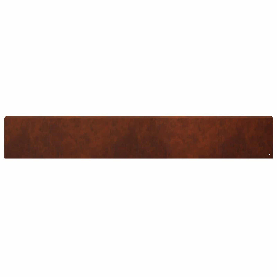 Garden Edging Cover 10 pcs 100 x 6 x 15 cm Weathering Steel