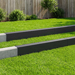 Garden Edging Cover 10 pcs 100 x 15 x 15 cm Steel Black
