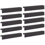 Garden Edging Cover 10 pcs 100 x 15 x 15 cm Steel Black