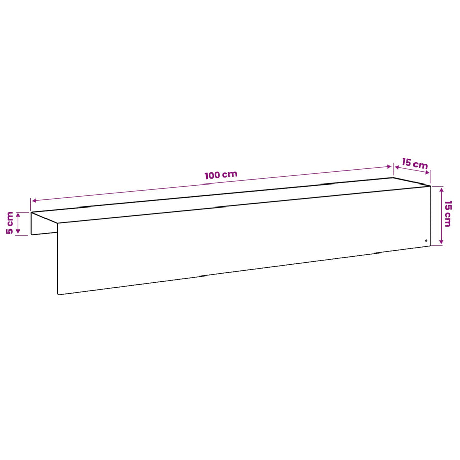 Garden Edging Cover 10 pcs 100 x 15 x 15 cm Steel Black