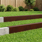 Garden Edging Cover 10 pcs 100 x 15 x 15 cm Weathering Steel
