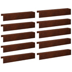Garden Edging Cover 10 pcs 100 x 15 x 15 cm Weathering Steel