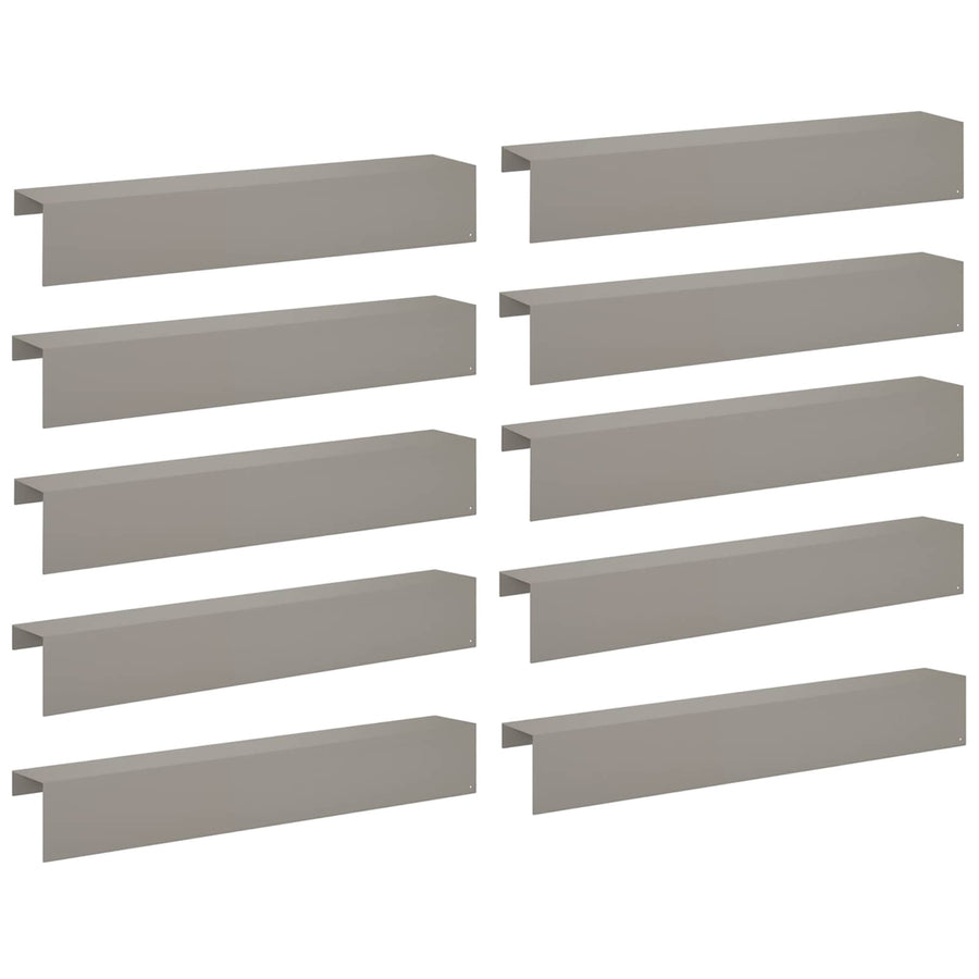 Garden Edging Cover 10 pcs 100 x 15 x 15 cm Weathering Steel